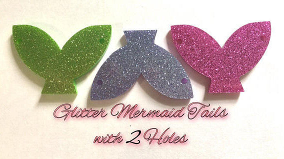 Mermaid Tails, 2 hole acrylic blanks, bangle making beads, acrylic cut outs, mermaid bracelet, mermaid jewelry, glitter mermaid beads