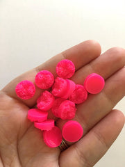 12mm Druzy Cabochons, Neon Pink, jewelry making kit, earring set, diy jewelry, druzy studs, 12mm Druzy, cabochon, stud earrings, pink