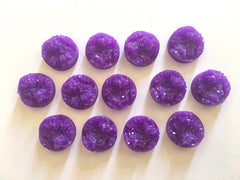12mm Druzy Cabochons, Purple, jewelry making kit, earring set, diy jewelry, druzy studs, 12mm Druzy, cabochon, stud earrings
