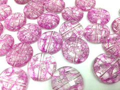 PINK Circular Acrylic Beads, 20mm Beads, pink beads, pink jewelry, Dinosaur Egg crackle beads, pink bracelet, statement necklace wire bangle