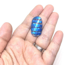 Royal blue Beads, Striped Beads, 30mm Bead, big acrylic beads, bracelet necklace earrings, jewelry making, acrylic bangle bead, blue jewelry