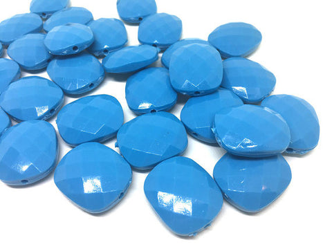 Blue Cushion Cut beads, black 25mm Beads, Rectangle Beads, Oval Beads, Bangle Beads, Bracelet Beads, necklace beads, blue bangle beads