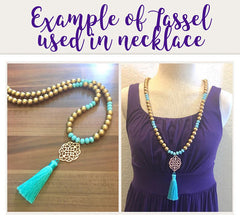 Metallic Tan Tassels, tassel earrings, Silk Tassels, 3 Inch 80mm Tassel, beige jewelry, tassel necklace, tan necklace, long colorful tassel