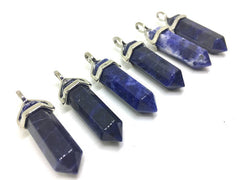 42mm Jade Dark Blue Pendant, silver charm, dark blue necklace maming, jade charm, blue charm, long necklace, blue necklace, jade necklace