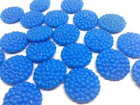 Flower Blossom Circular Beads, blue beads, 32mm round beads, big blue beads, blue bangle, Bangle Jewelry Making, large pendant tassel