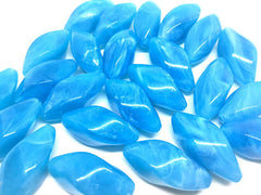 Light blue 33mm Beads, Caribbean blue beads, large acrylic tube beads, blue jewery, blue bangle, wire bangle, jewelry making, large blue gem