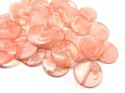 Coral round beads, light pink circular beads, Creamy Beads, Bangle Making, Jewelry Making, 27mm Circle Beads, peach Jewelry coral bracelet