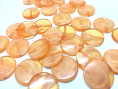 Orange round beads, light orange circular beads, Creamy Beads, Bangle Making, Jewelry Making, 27mm Circle Beads, orange Jewelry, orange bracelet