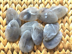 Gray Teardrop Pendants, 57x36mm, acrylic gem pendants, 1 hole pendants, long necklace, wire wrapped pendant, wrapping pendant gray necklace