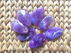 Purple Teardrop Pendants, 57x36mm, acrylic gem pendants, 1 hole pendant, long necklace, wire wrapped pendant, wrapping pendant purple