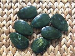 Dark green Teardrop Pendants, 57x36mm, acrylic gem pendants, 1 hole pendant, long necklace, wire wrapped pendant, wrapping pendant olive