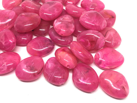 Pink Beads, The Princess Collection, 25mm Beads, big acrylic beads, bracelet necklace earrings, jewelry making, pink jewelry, dark pink bead