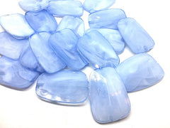 XL 42mm Large PERIWINKLE Gem Stone Beads, Acrylic Beads that look like stained glass for Jewelry Making, Necklaces, Bracelets, or Earrings