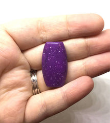 Speckled Purple Tube Beads, large acrylic tube beads, purple jewelry bangle, wire bangle, jewelry making, dark purple jewelry, wire bracelet