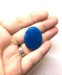 Dark Blue 30mm oval beads, gem style blue beads, royal navy blue, large acrylic beads, blue jewelry bangle, wire bangle, jewelry making
