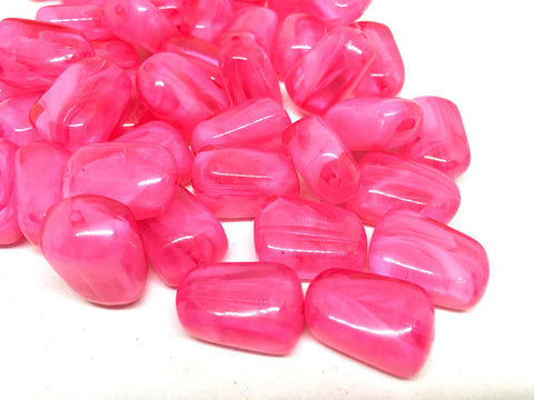 Dark Pink 21mm Beads, geometric acrylic beads, bracelet necklace earrings, jewelry making, acrylic bangle beads, dark pink beads