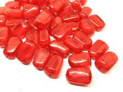 Red 21mm Beads, geometric acrylic beads, bracelet necklace earrings, jewelry making, acrylic bangle beads, red beads, red bangle, red jewelry