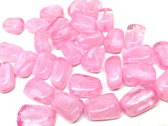 Bubblegum Pink 21mm Beads, geometric acrylic beads, bracelet necklace earrings, jewelry making, acrylic bangle beads, blush pink beads