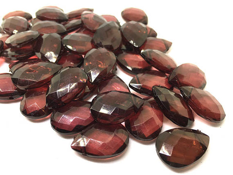 Maroon Teardrop shape top drilled acrylic beads, marsala beads, 22mm beads maroon, teardrop necklace, dark red beads, maroon jewelry