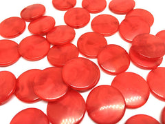 Red round beads, creamy red circular beads, swirl Beads, Bangle Making, Jewelry Making, 27mm Circle Beads, red Jewelry, red round christmas