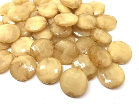 Champagne Beads, round 20mm Beads, big acrylic beads, bracelet necklace earrings, tan light brown, acrylic bangle beads, circular circle