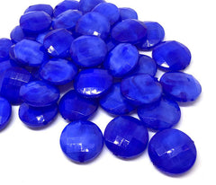 Royal Blue Beads, round 20mm Beads, big acrylic beads, bracelet necklace earrings, dark blue beads, acrylic bangle beads, circular circle