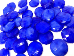 Royal Blue Beads, round 20mm Beads, big acrylic beads, bracelet necklace earrings, dark blue beads, acrylic bangle beads, circular circle