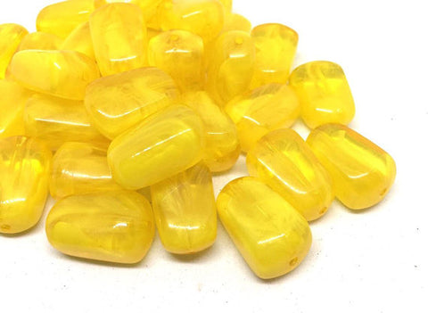 Marigold Yellow 21mm Beads, geometric acrylic beads, bracelet necklace earrings, jewelry making, acrylic bangle beads, marigold beads