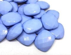 Periwinkle Faceted Puffed Oval 31mm Bead, Oval blue Bead, Bangle or Jewelry Making, bangle beads, blue jewelry, light blue beads