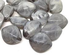Gray Smoky Beads, gray Beads, Acrylic Beads, 31mm beads, Colorful beads, gray jewelry, gray Gemstones, Chunky Beads