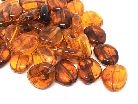 Tortoise Shell 17mm Beads, geometric acrylic beads, bracelet necklace earrings, jewelry making, acrylic bangle beads, bangle, tortoise shell