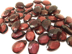 Maroon Teardrop shape top drilled acrylic beads, marsala beads, 22mm beads maroon, teardrop necklace, dark red beads, maroon jewelry