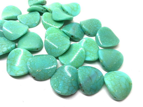 Turquoise Beads, 22mm Beads, big acrylic beads, bracelet, necklace, acrylic bangle beads, blue green jewelry, blue beads, round beads