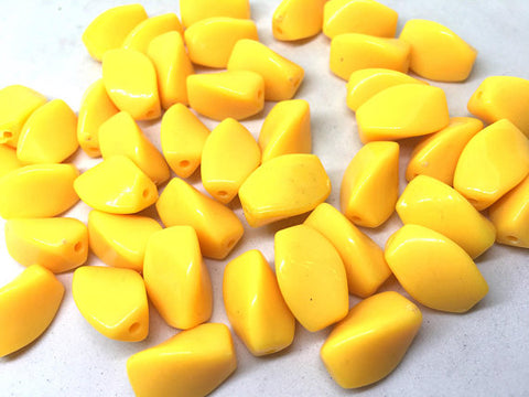 Bright Yellow 16mm Beads, yellow Beads, yellow bangle or jewelry making, yellow jewelry statement, small yellow beads