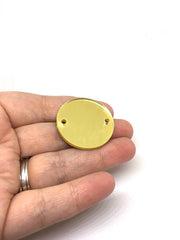 Gold Mirror Discs, 2 Hole Acrylic Disc - BLANK 30mm 1.25" Across 2 Holes Bangle Making, Necklace Keychain, Jewelry Making, acrylic blanks