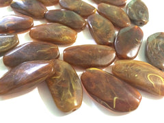 Large HOT COCOA brown Gem Stone Beads - Acrylic Beads that look like stained glass for Jewelry Making Necklaces, Bracelets, or Earrings! 45m