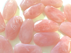 Large SOFT PINK Stone Beads - Acrylic Beads that look like stained glass for Jewelry Making-Necklaces, Bracelets, or Earrings 45MM