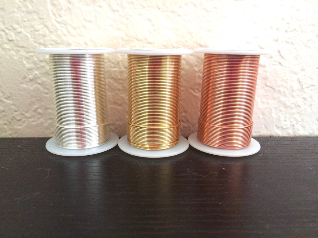 20 Gauge Silver Gold Copper Wire 45 Feet / 15 Yards Jewelry Bangle Make Wire Wrapped Pendants Necklace Bracelet