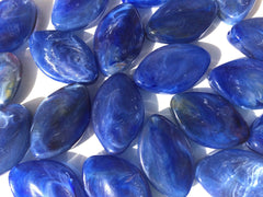 Dark Blue Beads, The Marquise Collection, blue beads, 30x21mm Beads, royal blue beads, big acrylic beads, blue jewelry, blue bracelet