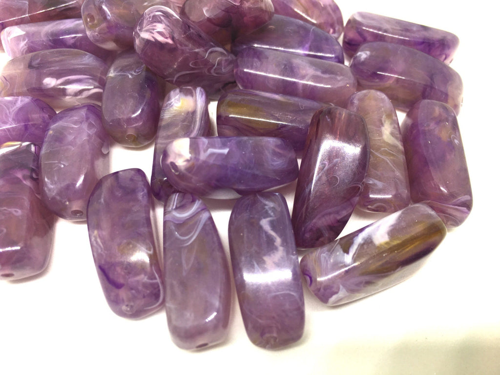 Purple Beads, The Sprinkle Collection, 27mm Beads, Rectangle Beads, Log Beads, Bangle Beads, Bracelet Beads, necklace beads, purple jewelry