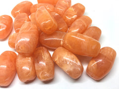 Orange Beads, Creamsicle, 32mm rectangle Gemstone Beads, The Treasure Collection, acrylic beads, craft supplies, wire bangle jewelry making