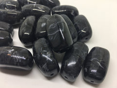 Black Beads, 32mm rectangle Gemstone Beads, The Treasure Collection, acrylic beads, craft supplies, wire bangle jewelry making