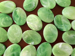 Creamery Collection in GREEN 37mm Beads, chunky craft supplies for wire bangle or jewelry making beads, bangle beads, green bracelet jewel