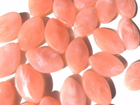 Soft Peach Beads, The Marquise Collection, peach beads, big peach beads, 30x21mm Beads, peach jewelry, peach bangles, orange bangle