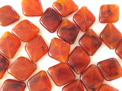Amber Beads, The Diamond Collection, 32x27mm Beads, big acrylic beads, orange beads, bracelet necklace earrings, jewelry making