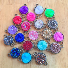 Druzy Connector Beads, Colorful Druzy Beads, gold or silver druzy beads, druzy beads, rings, earrings, necklaces, bangle bracelets bangle