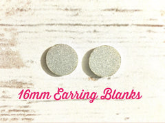 Acrylic Earring Blanks, 16mm earring circles, monogram jewelry, monogram earring, acrylic blanks, circular earrings, acrylic circles, silver