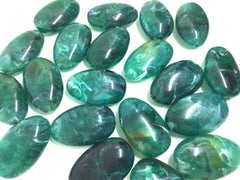 Emerald Beads, Green Beads, The Beach Collection, 32mm Oval Beads, Big Acrylic beads, Big Beads, Bangle Beads, Wire Bangle, Beaded Jewelry