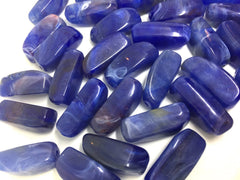 Blue Beads, Dark Blue Beads, The Sprinkle Collection, 27mm Beads, Rectangle Beads, Log Beads, Bangle Beads, Bracelet Beads, sapphire beads