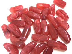 Red Beads, Fiesta Beads, The Sprinkle Collection, 27mm Beads, Rectangle Beads, Log Beads, Bangle Beads, Bracelet Beads, necklace beads, red